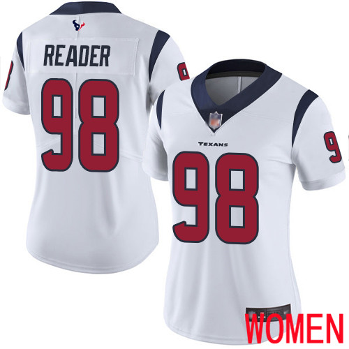 Houston Texans Limited White Women D J  Reader Road Jersey NFL Football #98 Vapor Untouchable->women nfl jersey->Women Jersey
